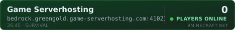 Game Serverhosting Minecraft Bedrock server