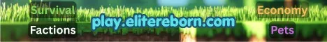 ✦ ELITE REBORN ✦ Minecraft Bedrock server banner