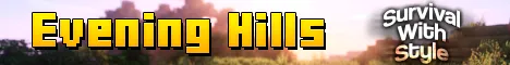 "Welcome to Evening Hills SMP, running version 1.21.10!" Minecraft Bedrock server banner