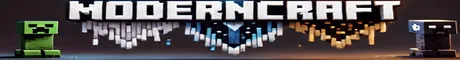 "Welcome to Moderncraft!" Est Since 2012 🧙Jobs, Stores, Economy, Roleplay.... Minecraft Bedrock server banner