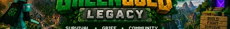 GreenGold Legacy Minecraft Bedrock server banner