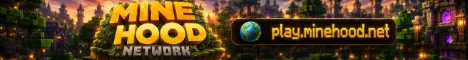 MINEHOOD NETWORK ● [1.20.8 - 1.26] Minecraft Bedrock server banner