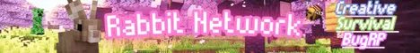 🐇🐇  RABBIT NETWORK [1.21.11+]  🐇🐇 Minecraft Bedrock server banner