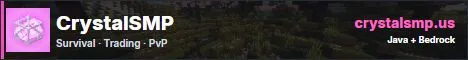 Crystalsmp Minecraft Bedrock server banner