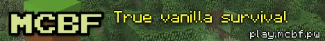 Mcbf Minecraft Bedrock server banner