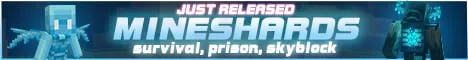 Mineshards Minecraft Bedrock server banner