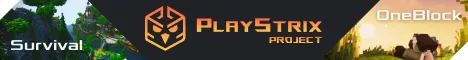 Playstrix Minecraft Bedrock server banner