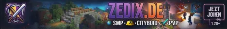 Zedix Minecraft Bedrock server banner